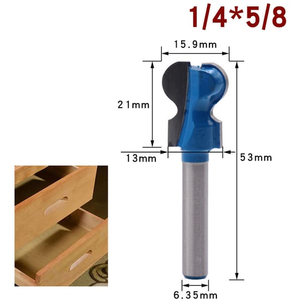 INF Tvåbågig frässtål för köksluckor och kökslådor - 1/4"x3/4"