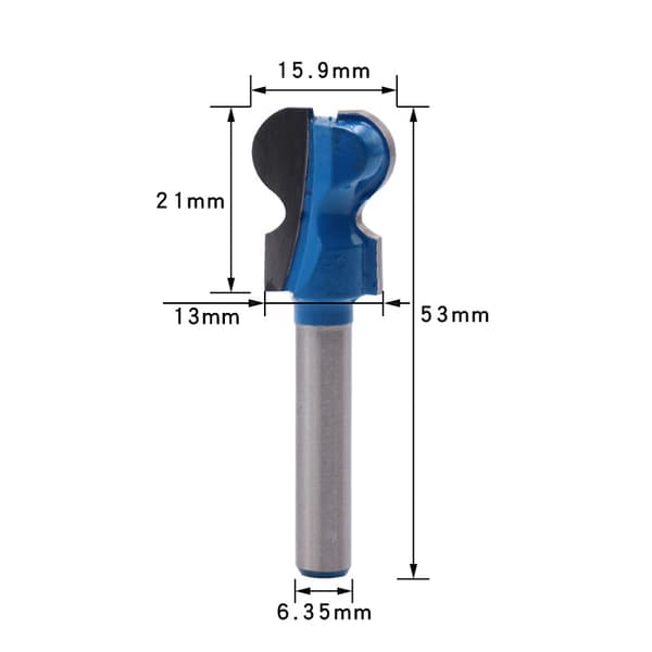 INF Tvåbågig frässtål för köksluckor och kökslådor - 1/4"x3/4"