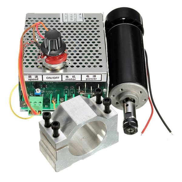 Machifit ER11 Chuck CNC 500W spindelmotor med 52 mm klemmer og strømforsyningshastighedsregulator