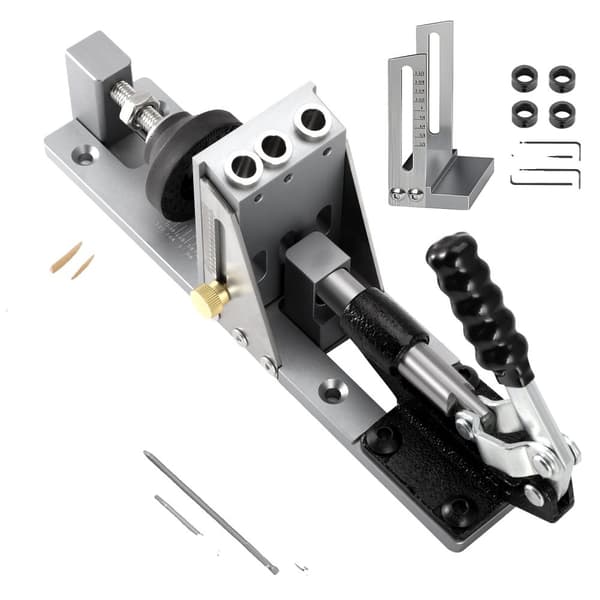 Højpræcisions Lomme Hul Jig Kit, Justerbar og Holdbar Metal Konstruktion, Komplet Træbearbejdnings Værktøjssæt,Sølv