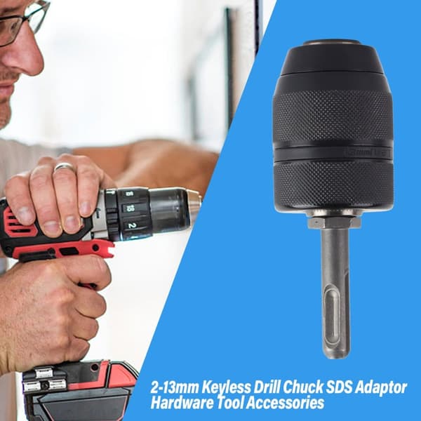 Nyckellös svarvborrchuckkonverter med SDS-adapter - 2-13 mm kapacitet