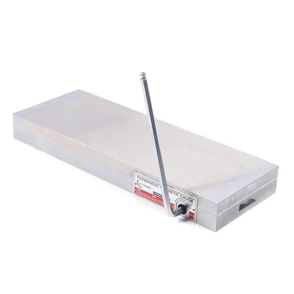 Magnetisk Klemplate, Stærk Sugeevne 100 N/cm², Holdbar Messingkonstruktion, Alsidige Bearbejdningsapplikationer,Sølv