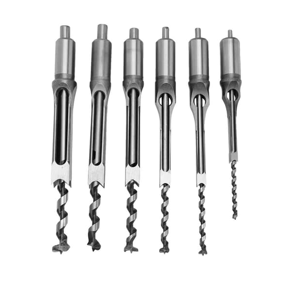 Augerborrset, 6 delar, centrumborr,Silver
