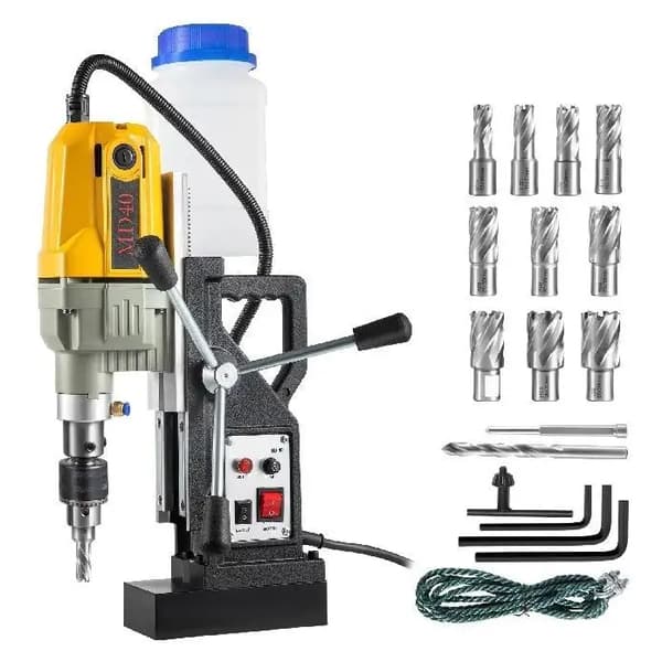 1100W 580rpm 12000N elektrisk magnetisk borrpress med 12 borr, utmärkt prestanda, snabb värmeavledning, användarvänlig design