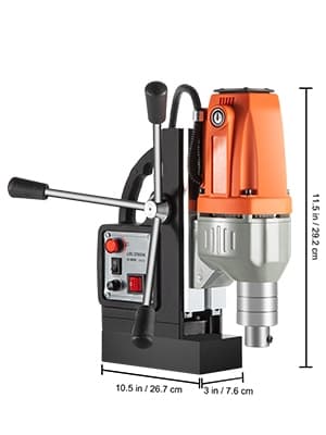 980W 680RPM 10000N magnetisk kraft 50mm elektrisk magnetisk borrpress med tillbehör, genomtänkt design, bra värmeavledning