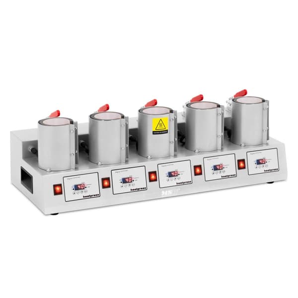 MSW - Muggpress - För 5 koppar - Upp till 250 °C - LCD-display - Timer