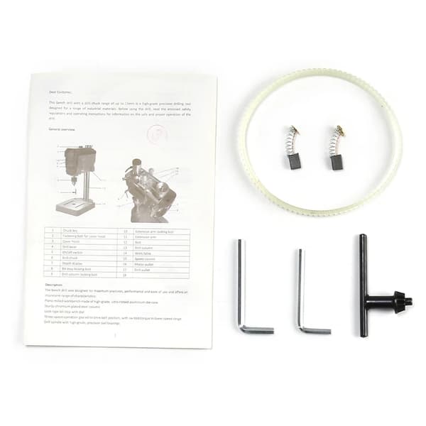 Bänkborrmaskin, 6-hastighetsdrift, 13 mm max borrdiameter, 220V nominell spänning