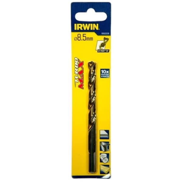 Metallborr - IRWIN - Turbomax - 8.5 mm - Snabbstål - 117 mm längd