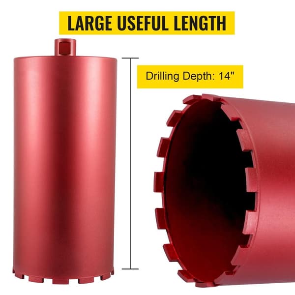 101mm diameter 400mm längd diamantkärnborr med extra blad, 5/8"-11 universalgänga, högkvalitativt material, snabb/stabil borrning