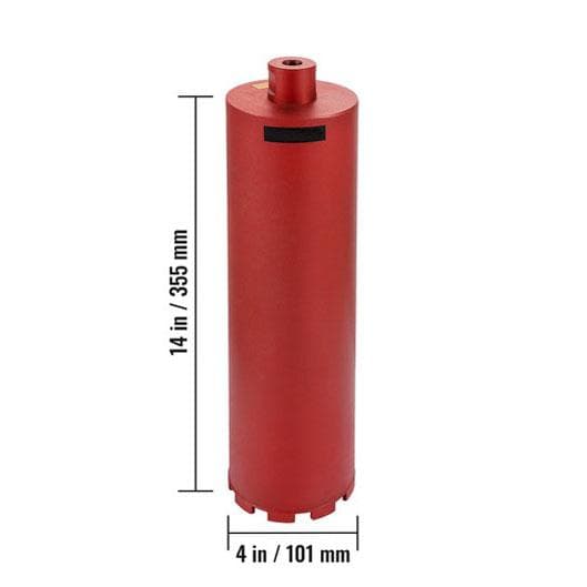 101mm diameter 400mm längd diamantkärnborr med extra blad, 5/8"-11 universalgänga, högkvalitativt material, snabb/stabil borrning