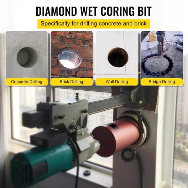 101mm diameter 400mm längd diamantkärnborr med extra blad, 5/8"-11 universalgänga, högkvalitativt material, snabb/stabil borrning