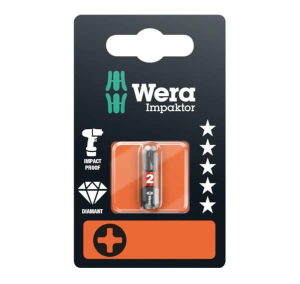Wera 851/1 Impaktor bit PH 2 x 25mm