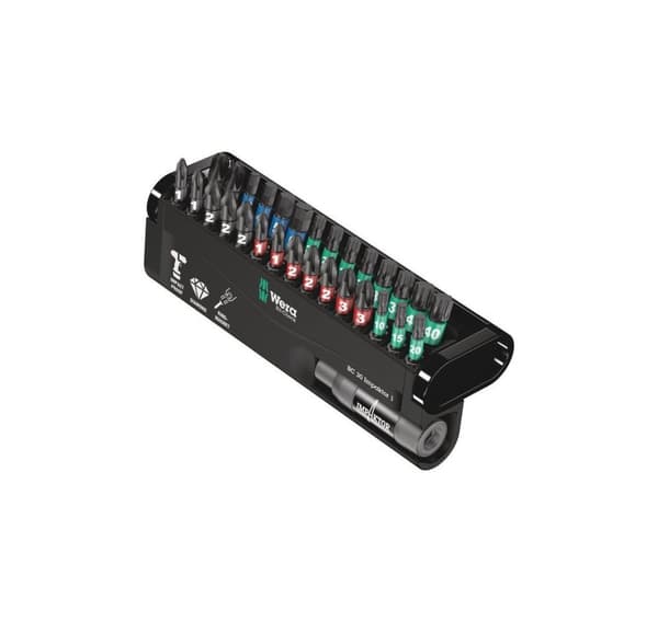 Impakt bit sæt WERA Bit-Check 30stk PH+PZ+TORX+HEX