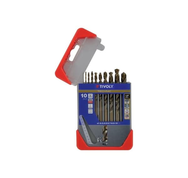 Metalboresæt HSCOB fuldslebet Clipster PRO 10stk Ø1-10mm