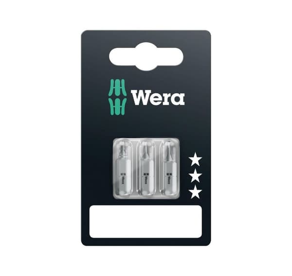 Skruetrækkerbits Wera Standard 855/1 PZ 1 + PZ 2 + PZ 3 x 25mm