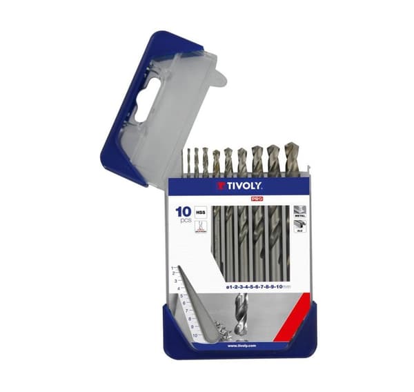 Metalliporasarja HSS täysin hiottu Clipster PRO 10kpl Ø1-10mm