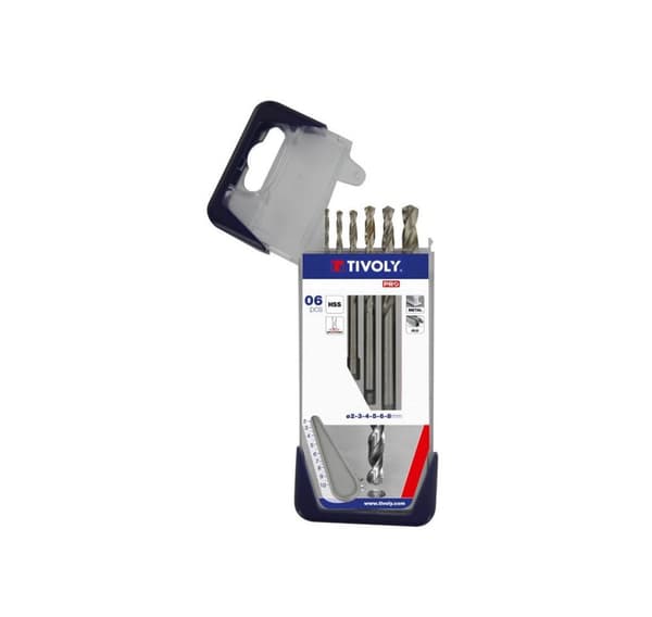 Metallborrsats HSS helslipad Clipster PRO 6st Ø2-8mm