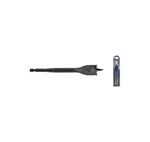 Fladt træbor 24 mm, forstærket krop, 1/4 sekskantskaft