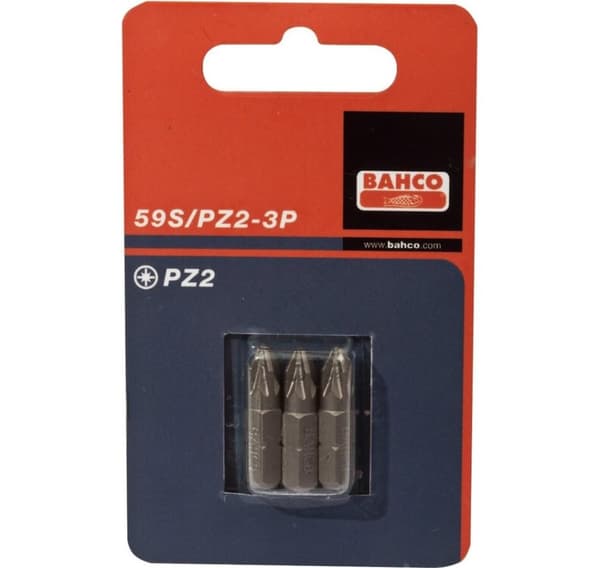 Skruetrækker standard bit 59S PZ2 25mm 3stk, blister