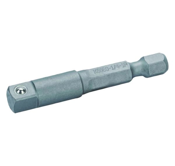 Adapteri 1/4" kuusikulmainen uros 1/2" neliön uros 50mm