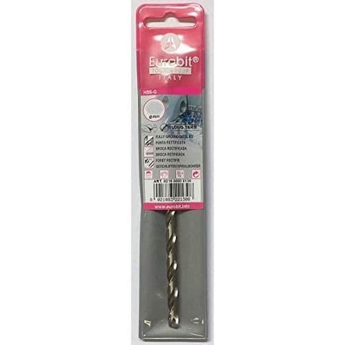 Eurobit HSS-G långborr i stål för metall, DIN 340, 8,5 x 165 mm - 0215