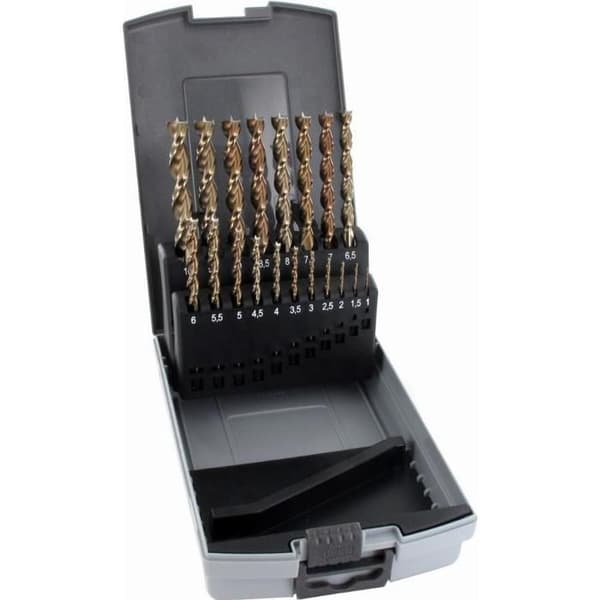 Famag borr - 1594.819 - HSS-G Set med 19 spiralformade träkronor