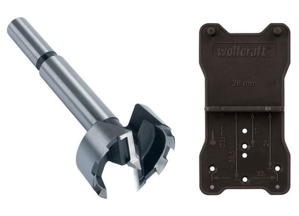 WOLFCRAFT FORSTNER BOR 35mm + SKABELON