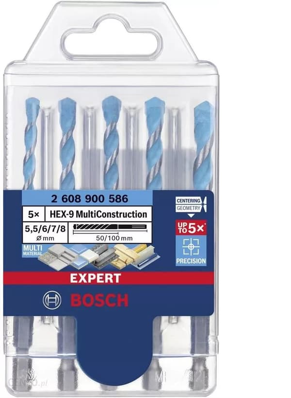 BOSCH HEX-9 MULTIKONSTRUKTIONSBORE SÆT 5 stk. 5,5/6/7/8 mm
