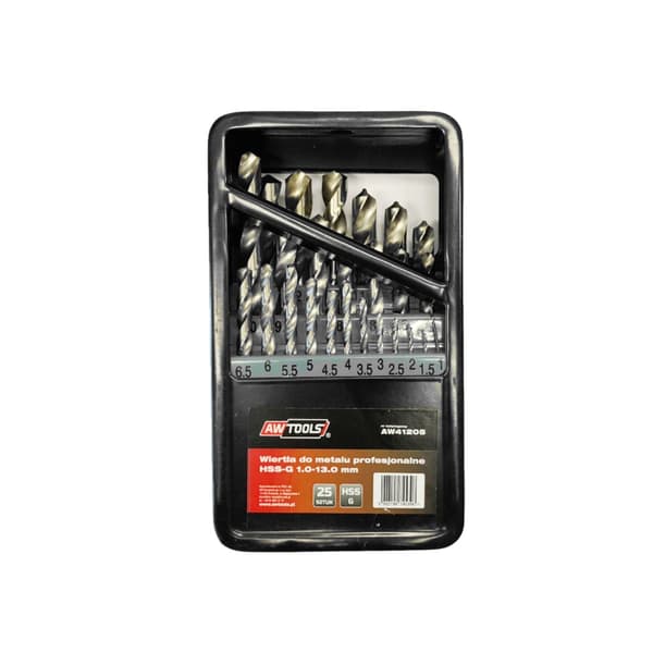 AWTOOLS METALBOR BORE HSS-G SÆT 25 stk. /1,0-13,0 mm/