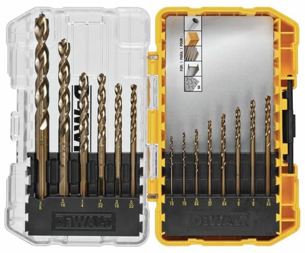Dewalt borr - DWA1240 - Set med 14 koboltlegerade stålborrar med pilotspets