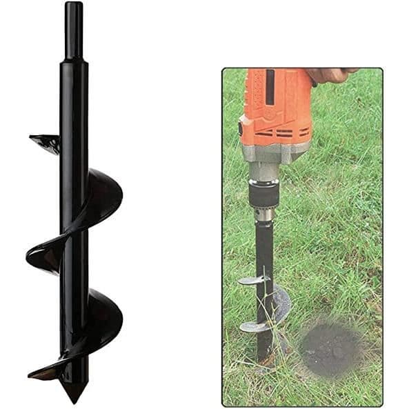 Trädgård Trädgårdsjord Lös Twist Gräv Grop Planteringsverktyg Legering Jord Borrskruv, 8*30cm