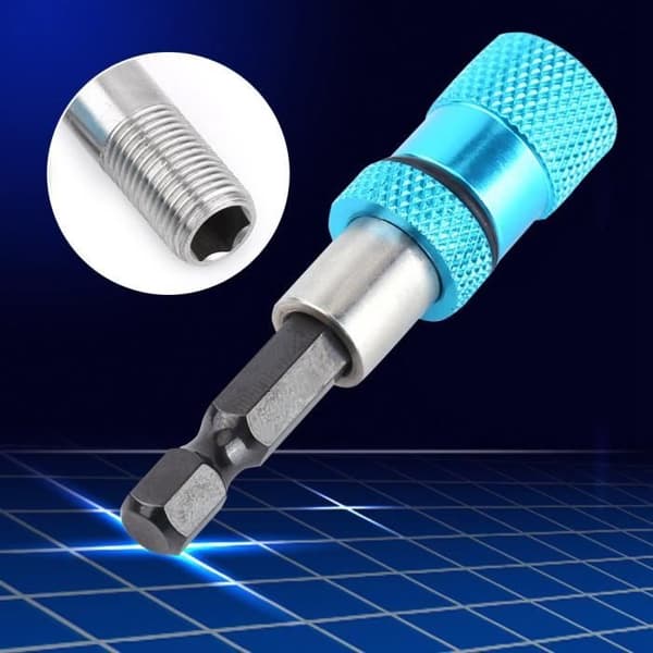 Bitshållare Elektrisk borrskruvmejsel Bit Magnetisk hållare Förlängningsstång 60mm rostfritt stål -SEC