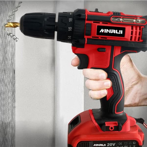INF MINRUI MR3705 batteridrevet drill - Kraftig 18V to-hastighets bor for allsidig boring