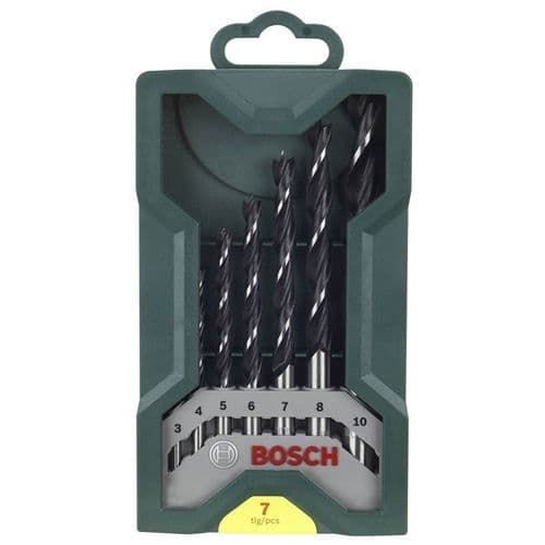 Set med 7 träborrar - BOSCH - X-Line - Ø 3/4/5/6/7/8/10 mm