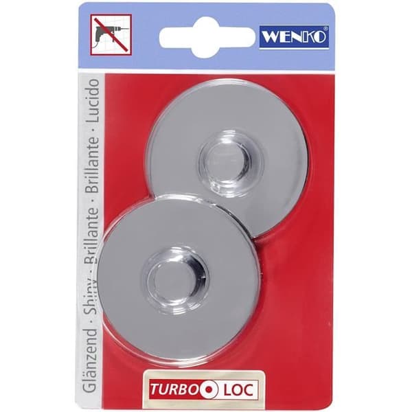 Adapter - Turbo-Loc - Set av 2 - Klisterkudde - Fäste utan borrning - Tål 40 kg