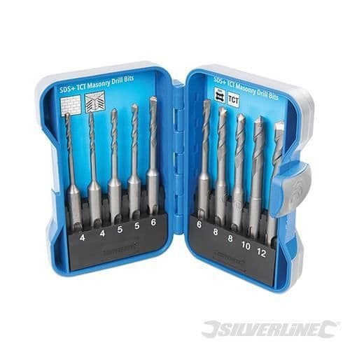 10 delar SDS Plus Masonry TCT borrset set 10 delar borr set, 4 - 12 mm