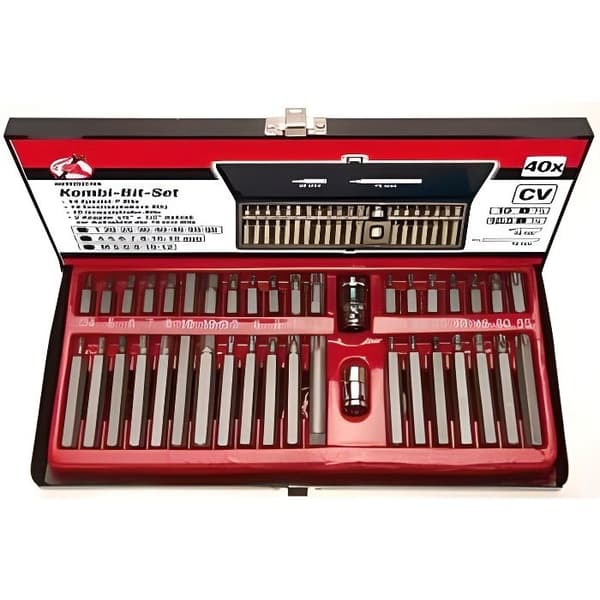 Bitslåda - Torx - 40 bits - Stål - Kort och lång - Komplett paket