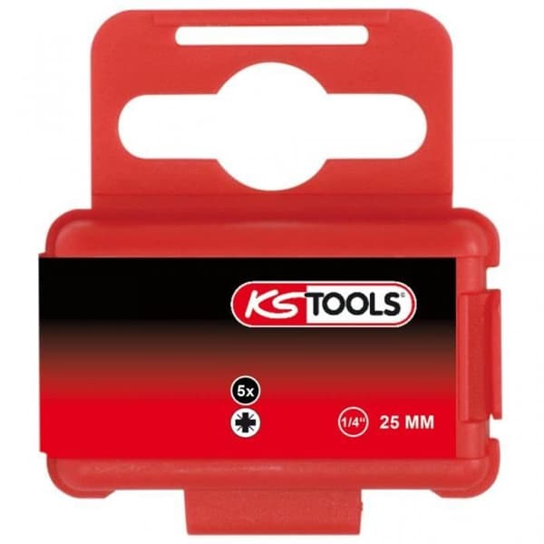 KS TOOLS 911.2393 Box med 5 POZIDRIV PH0 L.25mm skruvbits