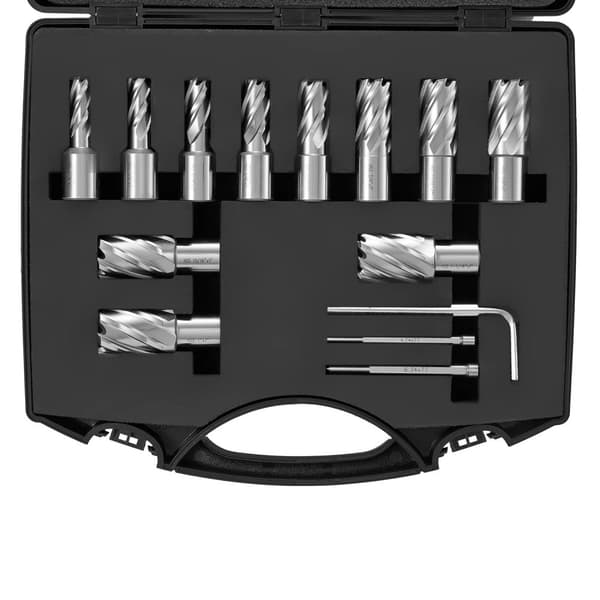 13st 1"-djup ringformad frässats, HSS magnetisk borr, högkvalitativt material, hög kompatibilitet, smidig spånevakuering