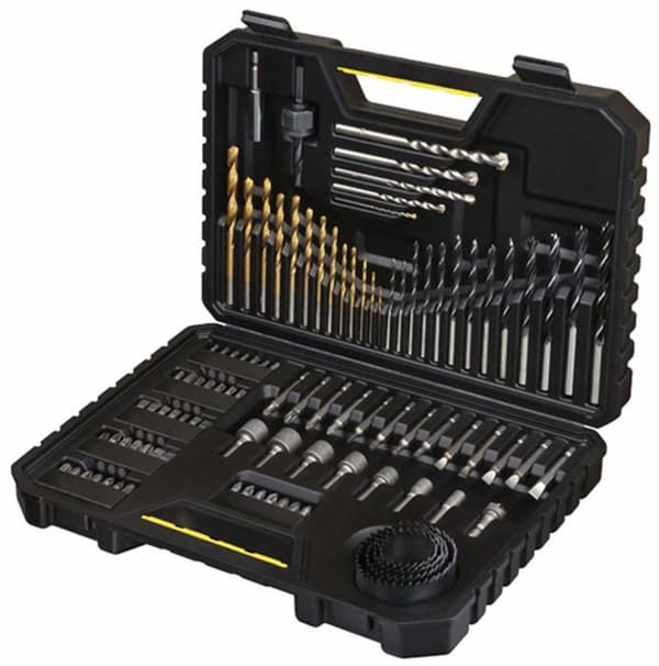 Stanley borr - STA7205-XJ - Set med 100 sexkantsborr och tillbehör, på metall, i plast