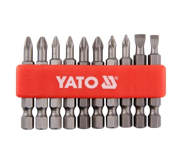 YATO SÆT TIPS / BITS 50mm 10 stk. MIX FLAT/PH/PZ 0483