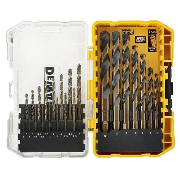 DEWALT METALBOR BOR HSS-G SÆT 23 stk. SORT & GULD