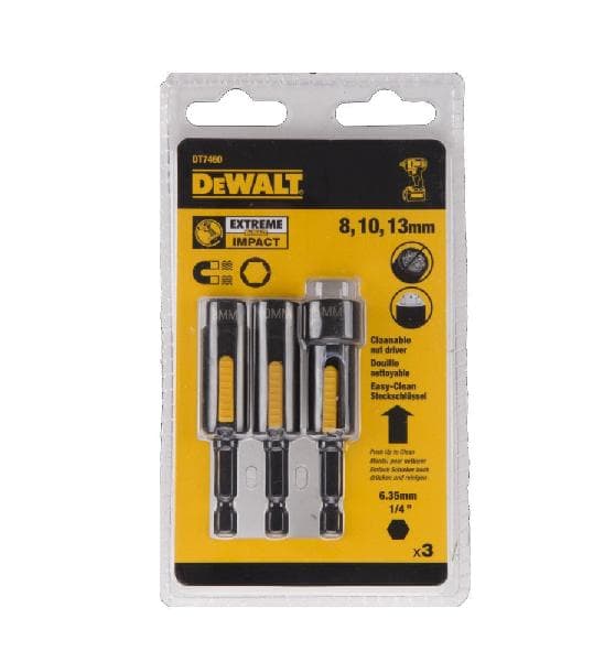 DEWALT TIP MED STIKSÆT 3 stk. 8,10,13mm SELVRENSENDE