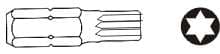 JONNESWAY TORX BIT T70 x 75mm 6-punkts 10mm
