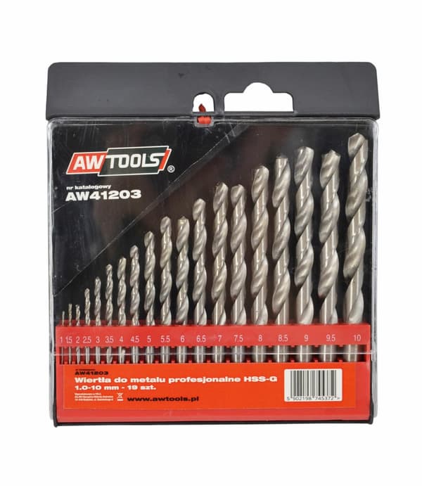 AWTOOLS METALBOR BORE HSS-G SÆT 19 stk. /1,0-10,0 mm/
