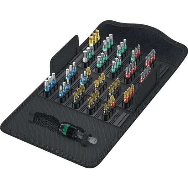 Skruvmejselbitssats - WERA - 05057441001 - 60 bits - 1 bitshållare - Stål