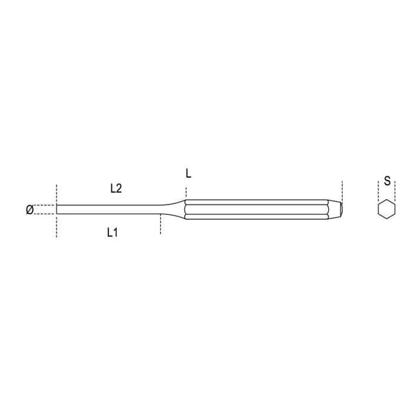 Stansdiameter 4 mm längd 125 mm BETA 000320125