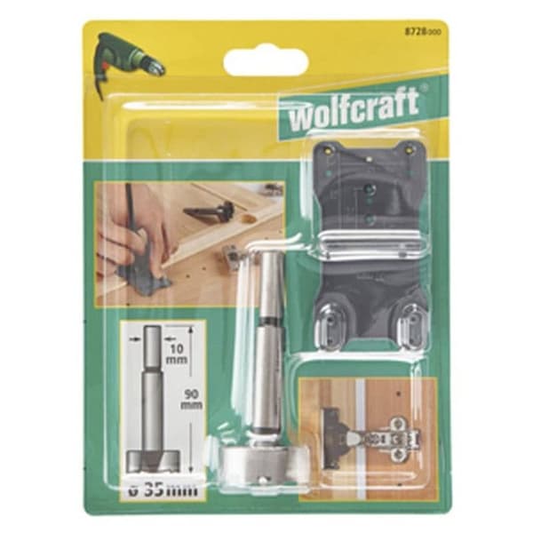 Infälld träfrässats - wolfcraft - Diameter 35 mm - Skaft Ø 10 mm - Höjd 90 mm