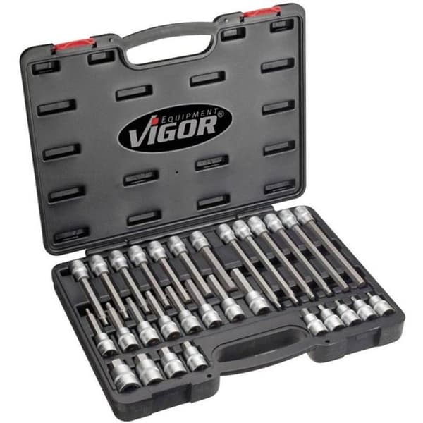Bitsfodral - Vigor - V1919 - 30 delar - 6 sidor - Bits från 55 mm till 200 mm