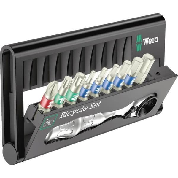Cykelbitsset - Wera - 9 bits - Rostfritt stål - Korsskruv - Komplett paket